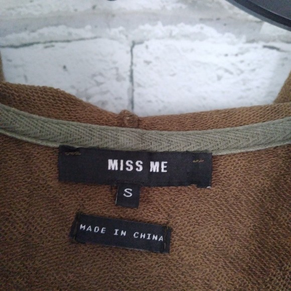 Miss Me Womens Small Camo Hoodie Embroidered Embellished Studded Full Zip - Picture 8 of 10